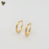 (1-2594-2) Gold Laminate - Diamond Cut Hoops - BGO