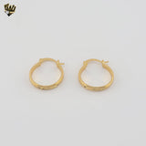 (1-2594-2) Gold Laminate - Diamond Cut Hoops - BGO