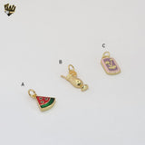 (1-2180-2) Gold Laminate - Enamel Summer Pendants - BGO