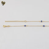 (1-6240) Laminado de Oro - Collar de Zircon Evil Eye - 18" - BGF