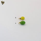 (1-2199-3) Gold Laminate-  Fruit Enamel Pendants - BGO