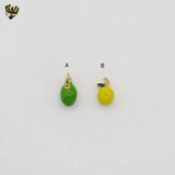 (1-2199-3) Gold Laminate-  Fruit Enamel Pendants - BGO