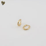 (1-2526-3) Gold Laminate - Geometric Twisted Hoops- BGF