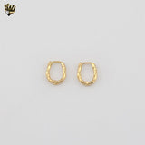 (1-2526-3) Gold Laminate - Geometric Twisted Hoops- BGF