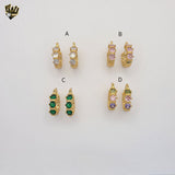 (1-2942) Laminado Oro - Aros Circón Multicolor - BGO