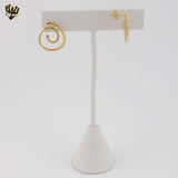 (1-1222-6) Gold Laminate - Spiral Stud Earrings - BGF