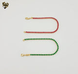 (1-0621) Gold Laminate - Tennis Bracelet - BGF