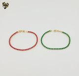 (1-0621) Gold Laminate - Tennis Bracelet - BGF