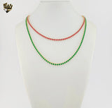 (1-6371) Gold Laminate - Tennis Necklace - BGF