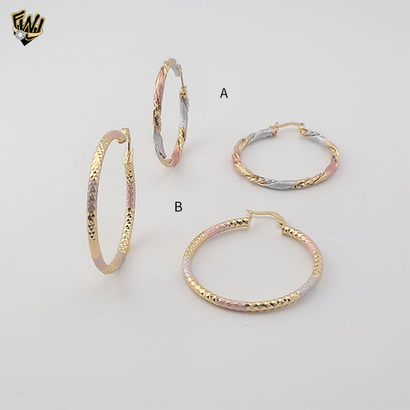 (1-2763) Laminado Dorado - Aros Tres Tonos - BGO