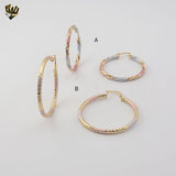 (1-2763) Laminado Dorado - Aros Tres Tonos - BGO