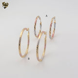 (1-2763) Laminado Dorado - Aros Tres Tonos - BGO