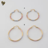 (1-2763) Laminado Dorado - Aros Tres Tonos - BGO