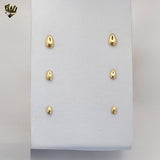 (1-1211-7) Pendientes de circonitas laminadas en oro - BGF