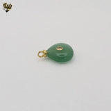 (1-2330-4) Gold Laminate - Natural Stone and Zircon Pendant - BGO