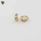 (1-2615-1) Laminado Oro - Aros Corazón Zircon - BGO