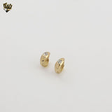 (1-2615-1) Laminado Oro - Aros Corazón Zircon - BGO