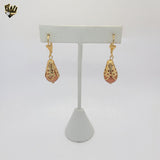 (1-1049-1) Gold Laminate - Bead Dangle Earrings - BGO