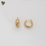 (1-2594-1) Gold Laminate - Chunky Carved Hoops - BGF