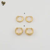 (1-2508) Gold Laminate Hoops - BGO