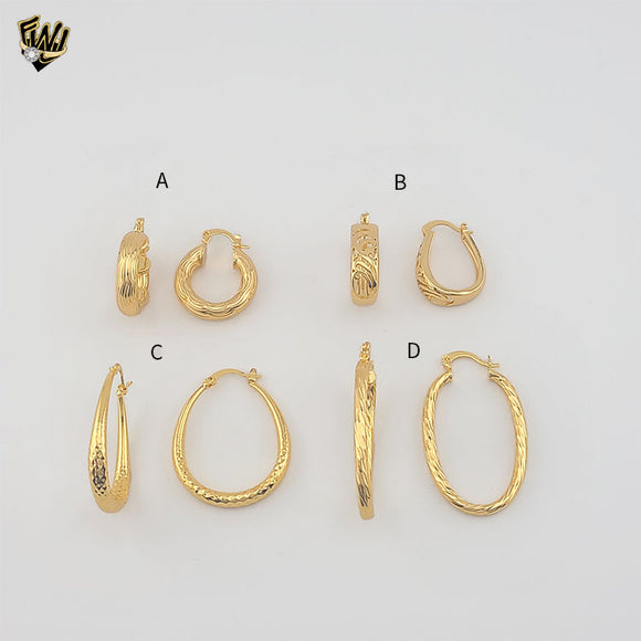 (1-2607) Gold Laminate Hoops - BGO
