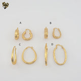 (1-2607) Gold Laminate Hoops - BGO