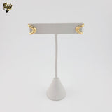 (1-1202-2) Gold Laminate - Plain Stud Earrings - BGF