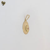 (1-2397-2) Gold Laminate - Flower Medal Pendant - BGF