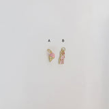 (1-2186-2) Gold Laminate - Small Enamel Pendant (BGO)