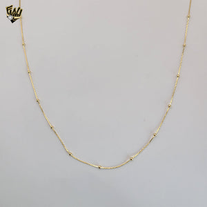 (1-1523) Gold Laminate - 1mm Snake Link Balls Chain - BGF
