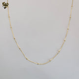 (1-1523) Gold Laminate - 1mm Snake Link Balls Chain - BGF