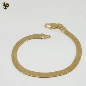 (1-0435) Laminado de Oro - Brazalete de Espiga de 4mm - BGF