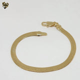 (1-0435) Laminado de Oro - Brazalete de Espiga de 4mm - BGF