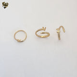 (1-3042) Gold Laminate - Adjustable Letter Ring - BGF