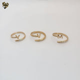 (1-3042) Gold Laminate - Adjustable Letter Ring - BGF