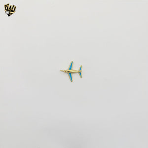 (1-2195-2) Gold Laminate - Airplane Pendant - BGO