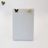 (1-1197-6) Laminado de oro - Mini pendientes de lágrima - BGF