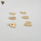 (1-2490) Gold Laminate - Big Balloon Letter Pendants - BGF