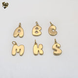 (1-2490) Gold Laminate - Big Balloon Letter Pendants - BGF
