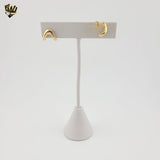 (1-1202-2) Gold Laminate - Plain Stud Earrings - BGF