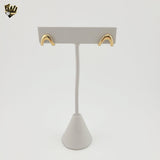 (1-1202-2) Gold Laminate - Plain Stud Earrings - BGF