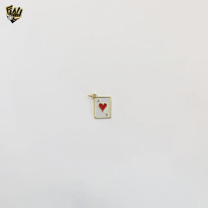 (1-2194-4) Gold Laminate - Poker Card Pendant - BGO