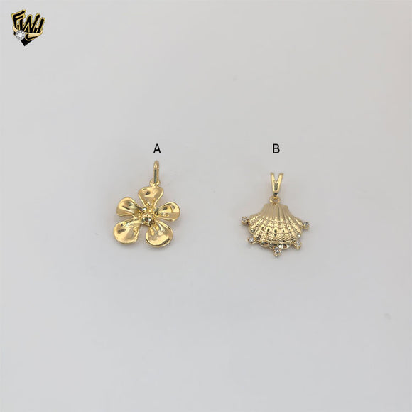 (1-2216) Gold Laminate - Summer Zircon Pendants - BGF
