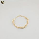 (1-0759) Gold Laminate - Combined Paper Clip Bracelet - BGF
