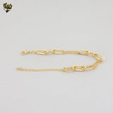 (1-0759) Gold Laminate - Combined Paper Clip Bracelet - BGF