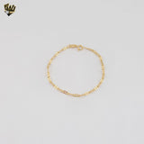 (1-0773) Gold Laminate - Alternative Link Bracelet - 7" - BGF