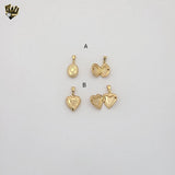 (1-2148) Gold Laminate - Mini Locket Pendants - BGF