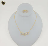 (1-6297-3) Gold Laminate - Zircon Flower Set - BGO