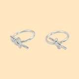 (2-5027-4) 925 Sterling Silver - Knot Band Ring.