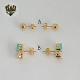 (1-1180-2) Gold Laminate - Stud Earrings - BGF